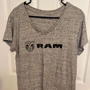 RAM Gray V-Neck T-Shirt